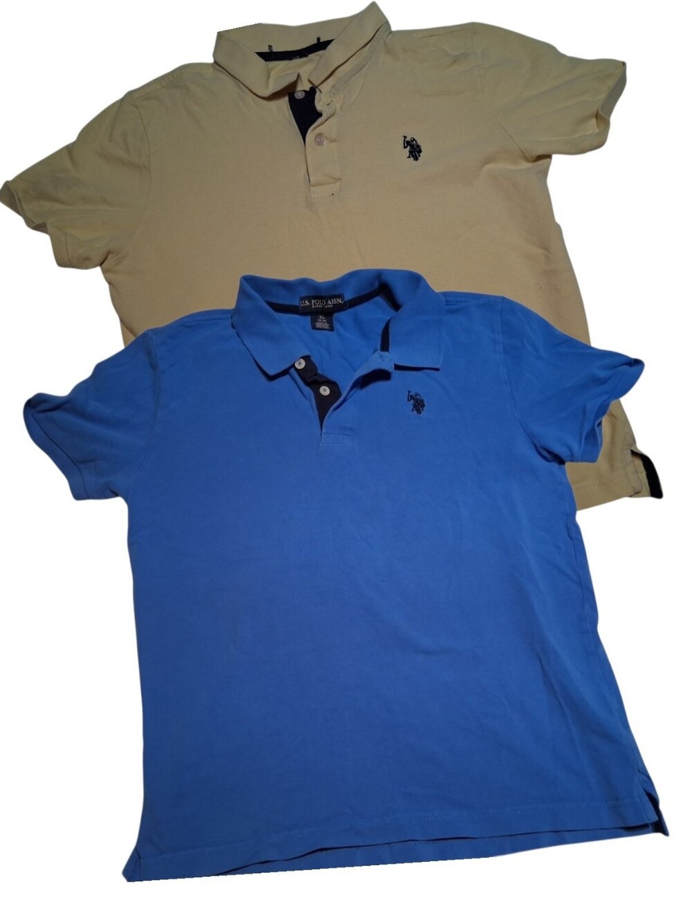 Bundle of 2 U.S. Polo Assn. Boys' Short Sleeve Pique Polo Shirt -XL (14-16)